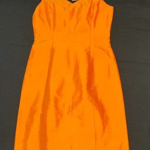 ORANGE - RAW SILK - Party dress